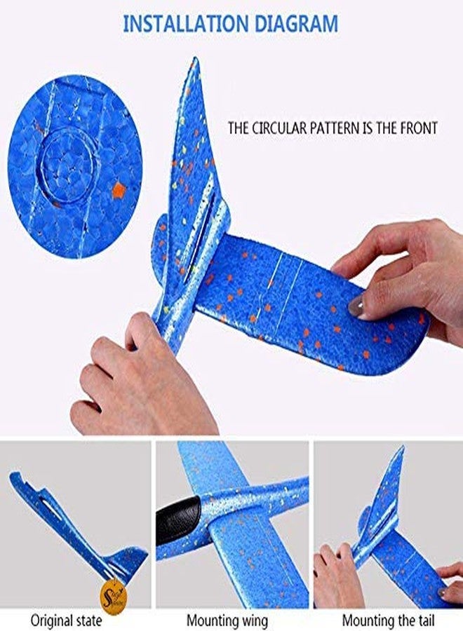 سايج سكوير لعبة طائرة شراعية مربعة من سيج، طائرة بهلوانية طائرة، طائرة شراعية يدوية الإطلاق من الفوم، لعبة خارجية ممتعة للبنات والأولاد - Image 3